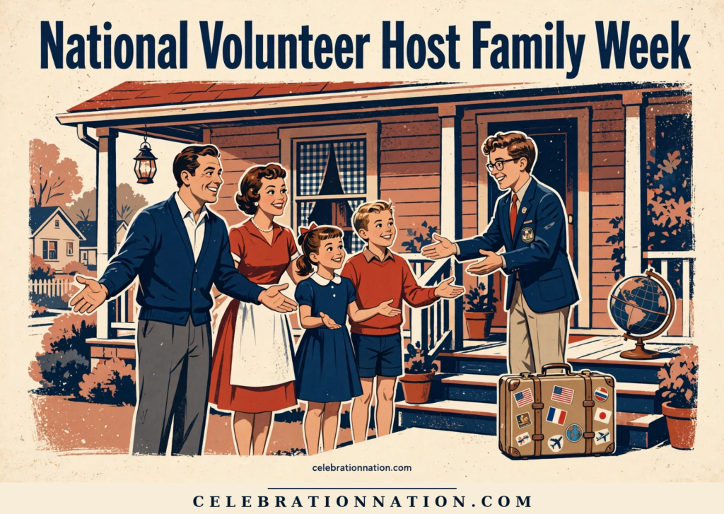 National Volunteer Host Family Week poster