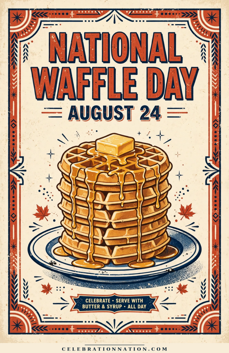National Waffle Day poster
