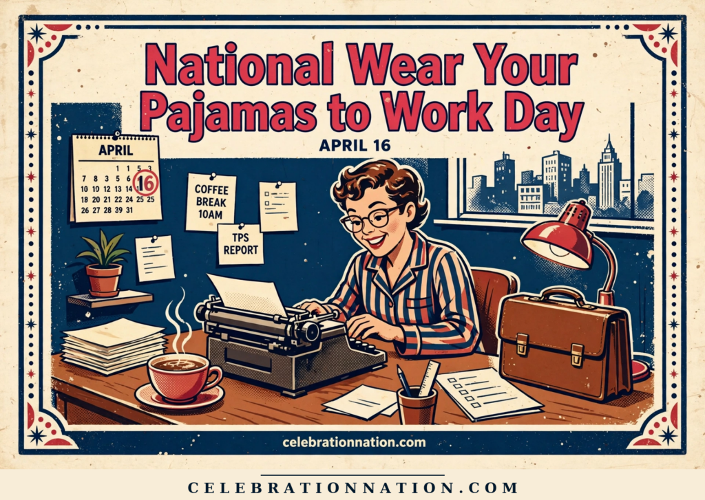 National Wear Your Pajamas to Work Day poster