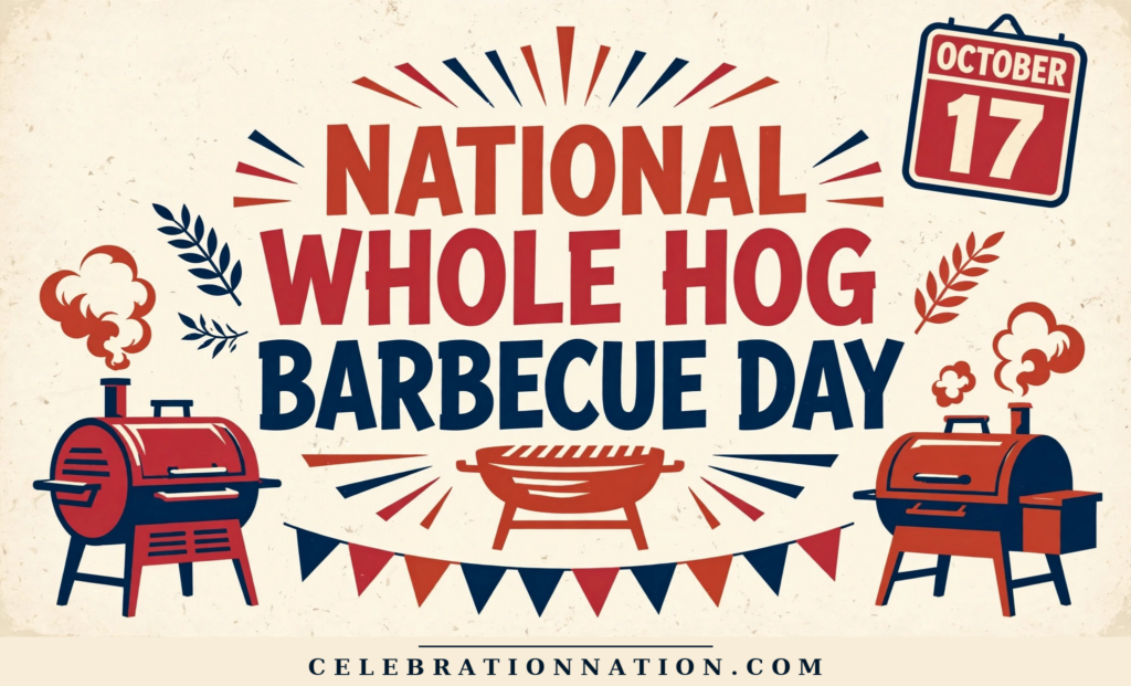 National Whole Hog Barbecue Day poster