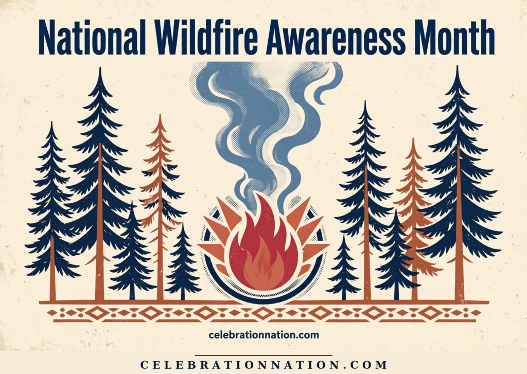National Wildfire Awareness Month poster