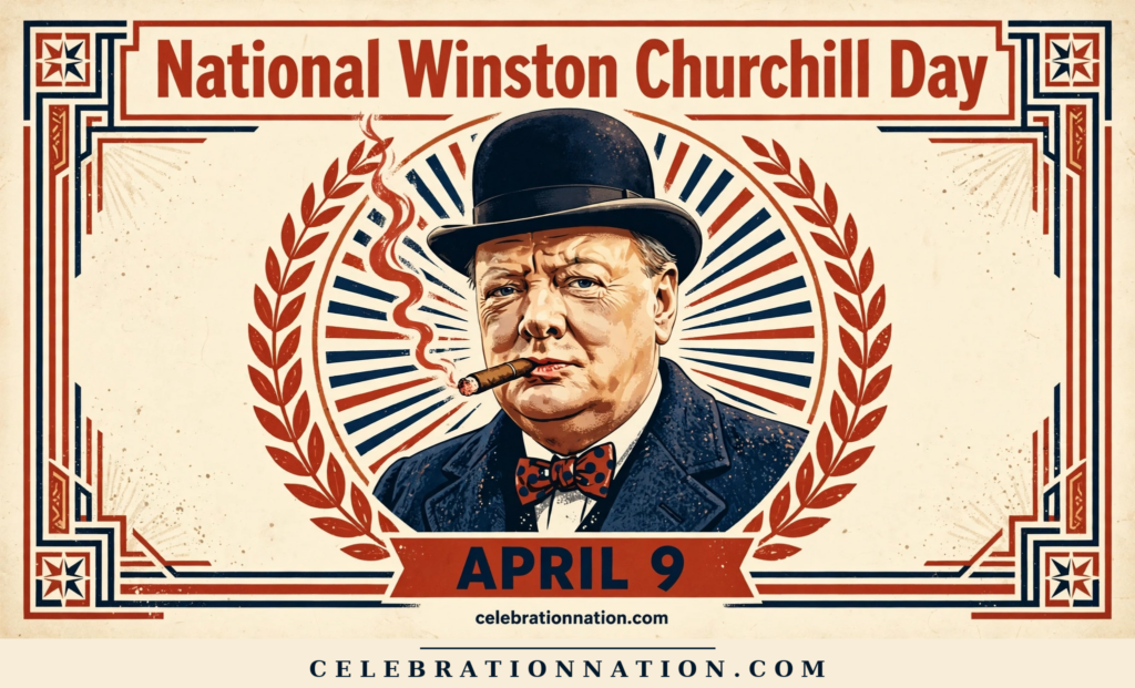 National Winston Churchill Day poster