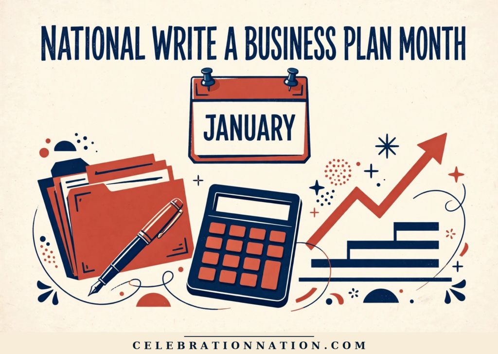 National Write a Business Plan Month poster