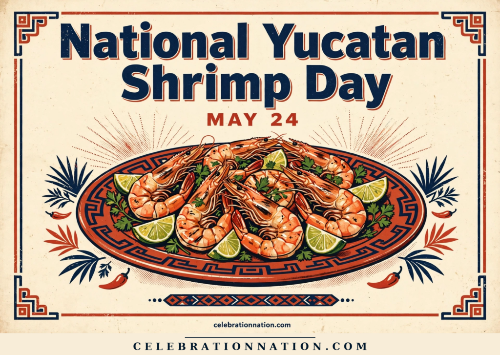 National Yucatan Shrimp Day poster