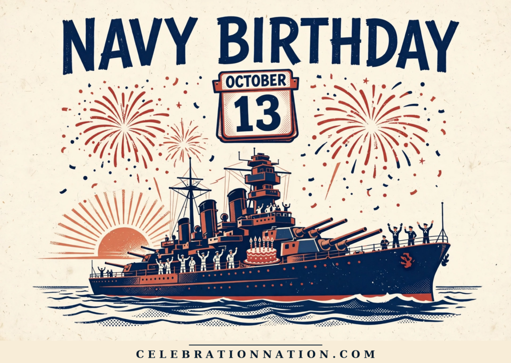Navy Birthday poster
