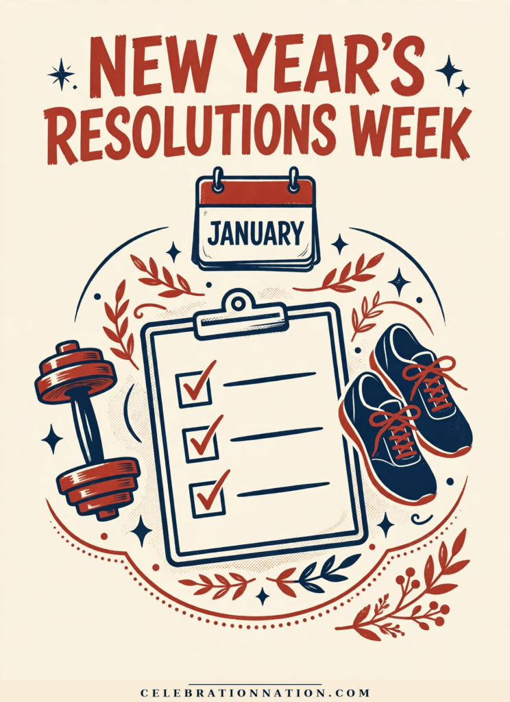 New Year’s Resolutions Week poster