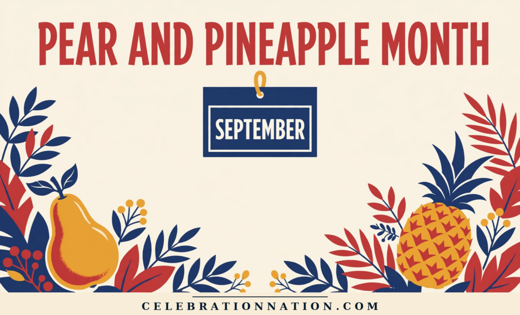 Pear and Pineapple Month poster