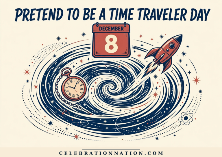Pretend to Be a Time Traveler Day poster