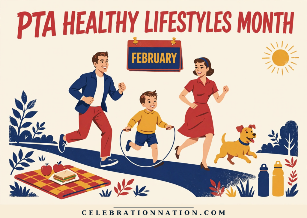 PTA Healthy Lifestyles Month poster