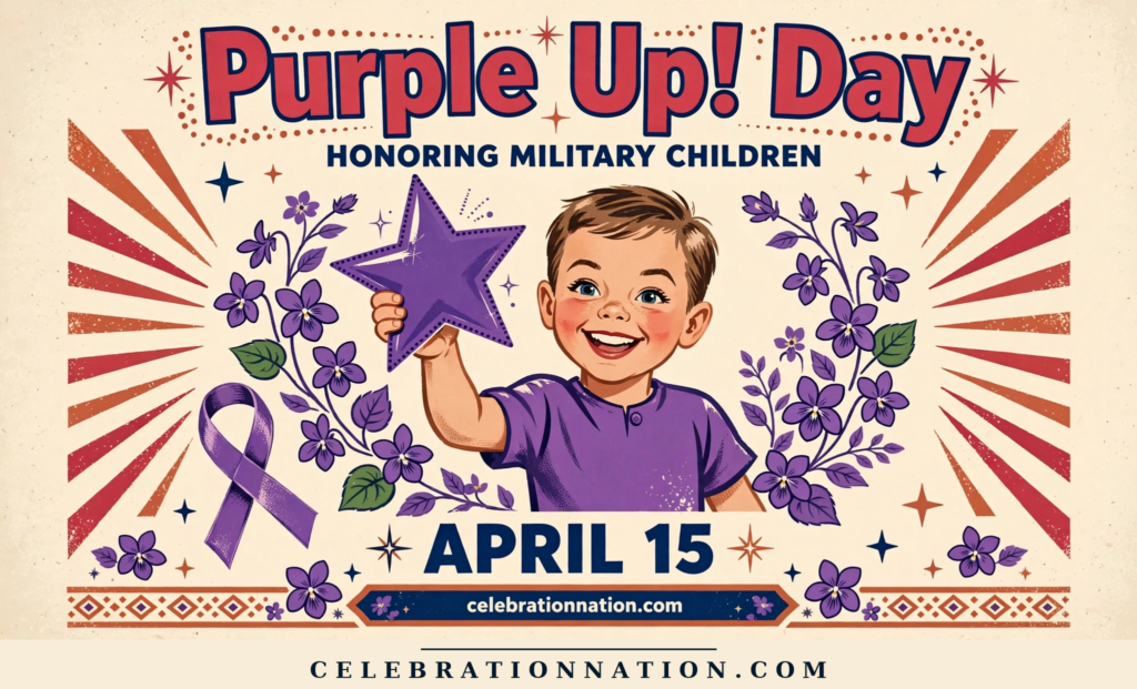 Purple Up! Day poster