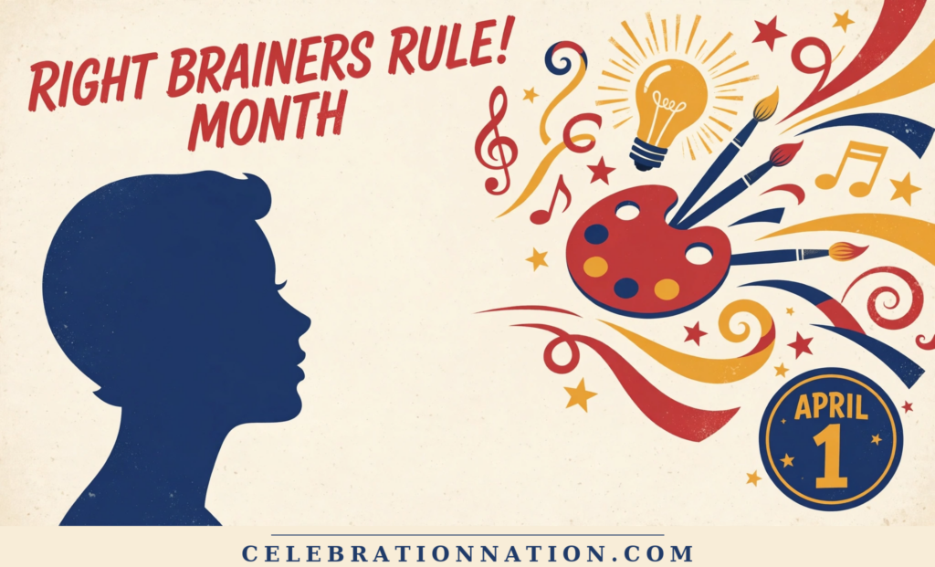 Right Brainers Rule! Month poster