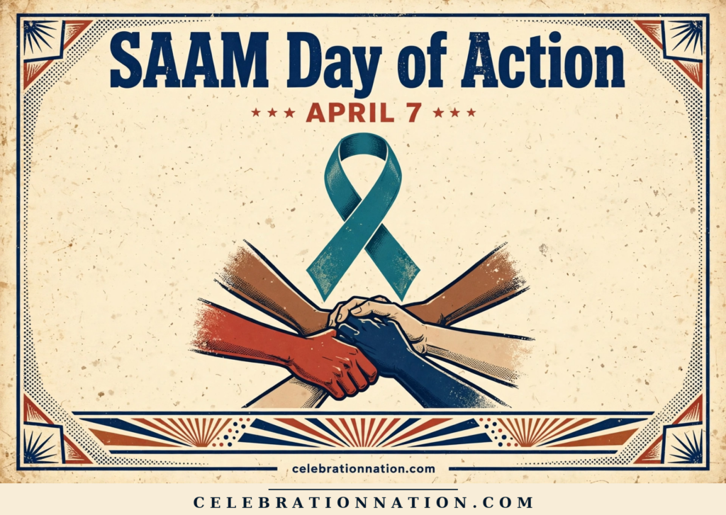 SAAM Day of Action illustration, APRIL 7