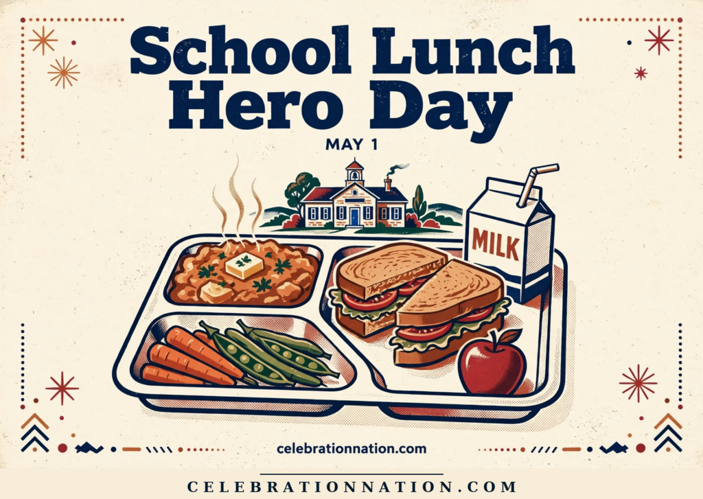 School Lunch Hero Day illustration, MAY 1