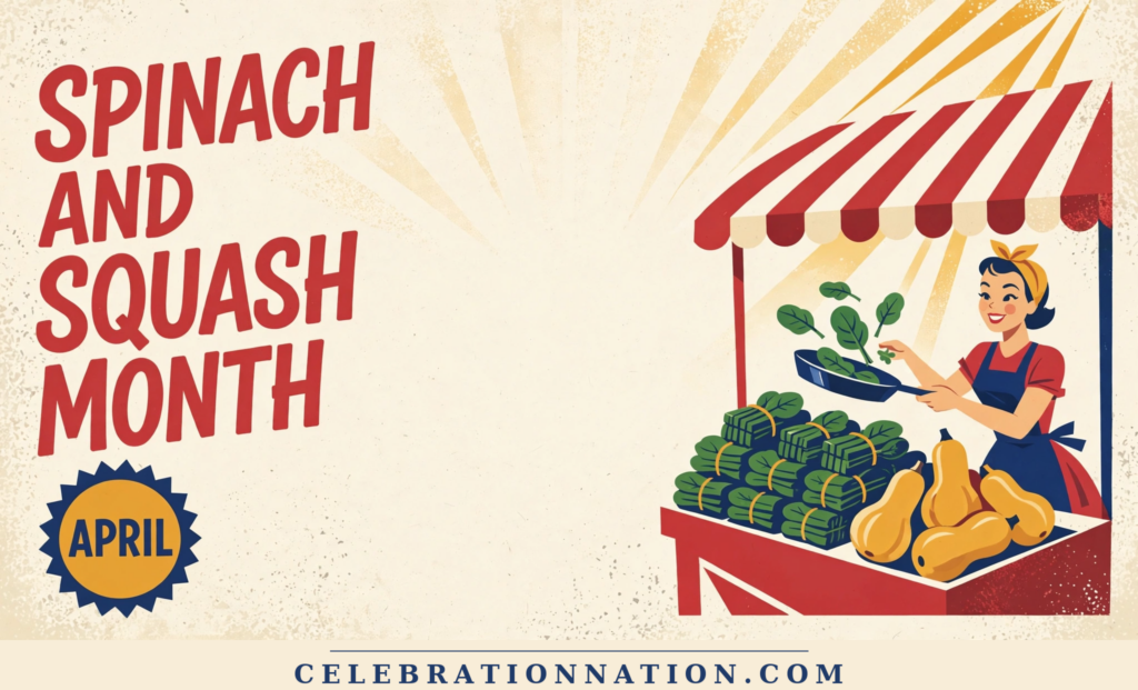 Spinach and Squash Month poster