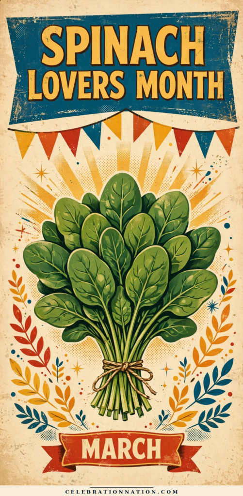 Spinach Lovers Month poster