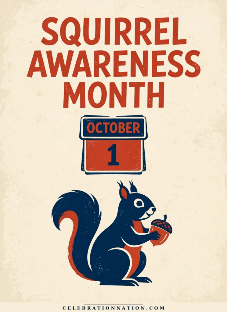 Squirrel Awareness Month poster