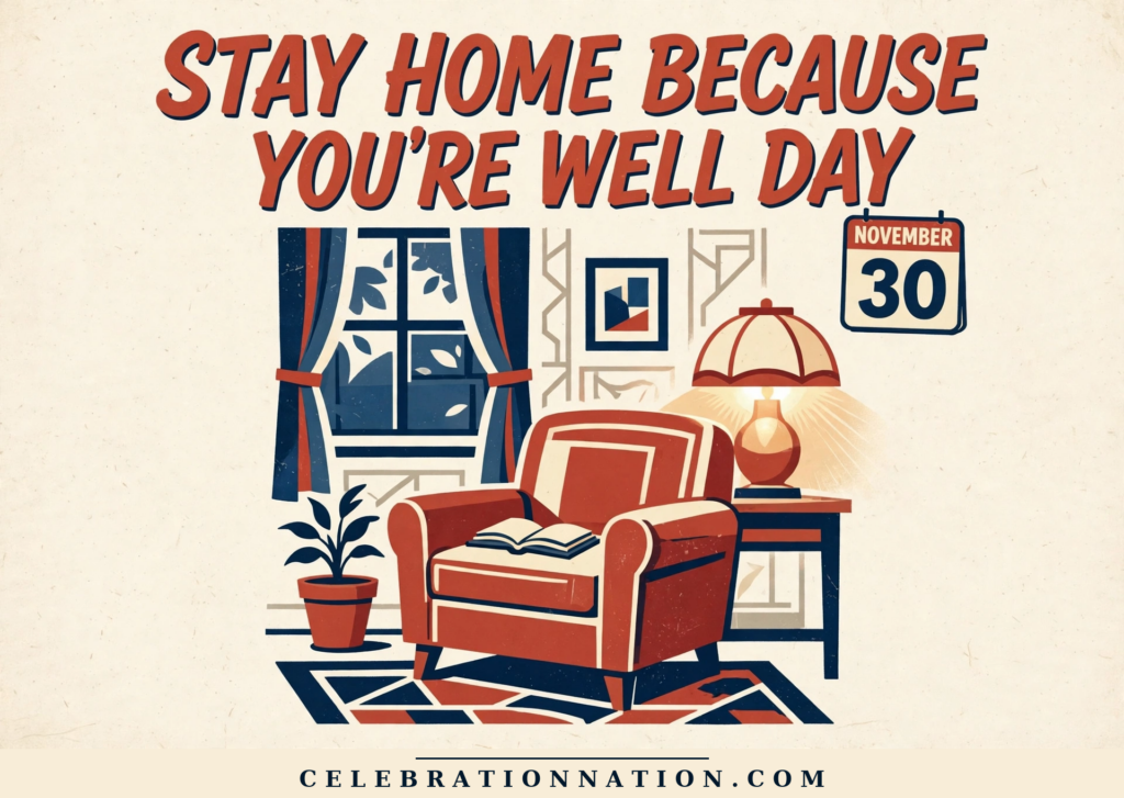 Stay Home Because You’re Well Day poster