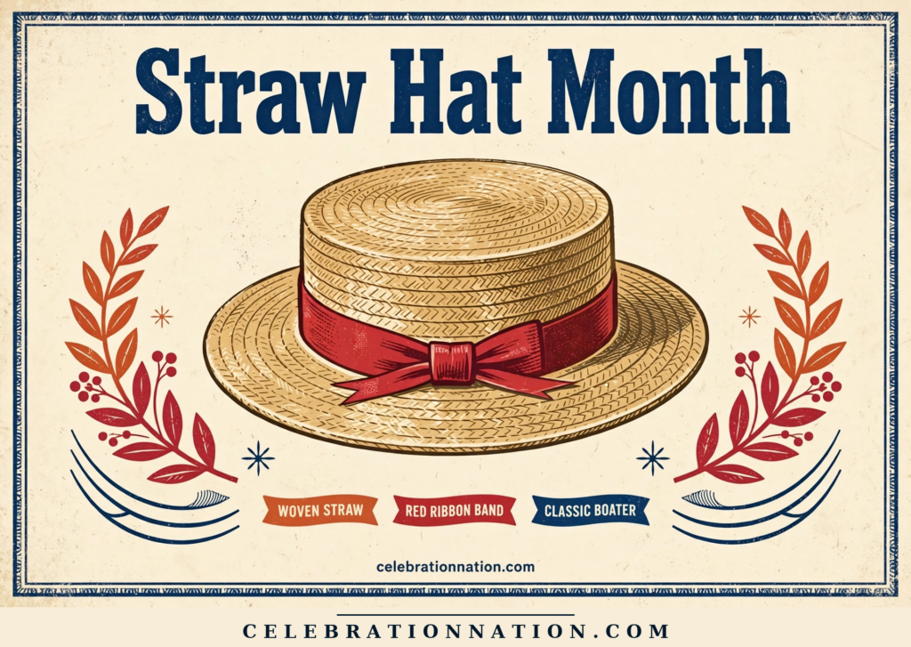 Straw Hat Month poster