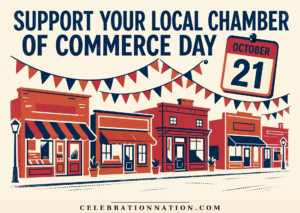 Support Your Local Chamber of Commerce Day illustration, October 21