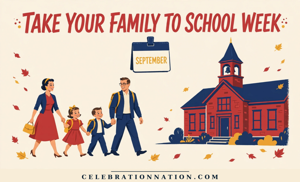 Take Your Family to School Week poster