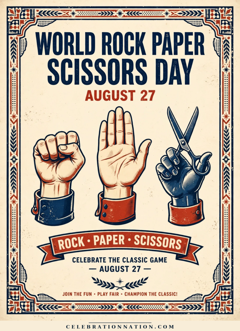 World Rock Paper Scissors Day poster