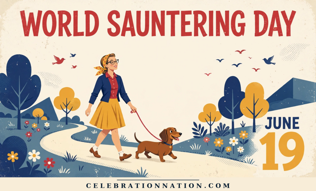 World Sauntering Day poster