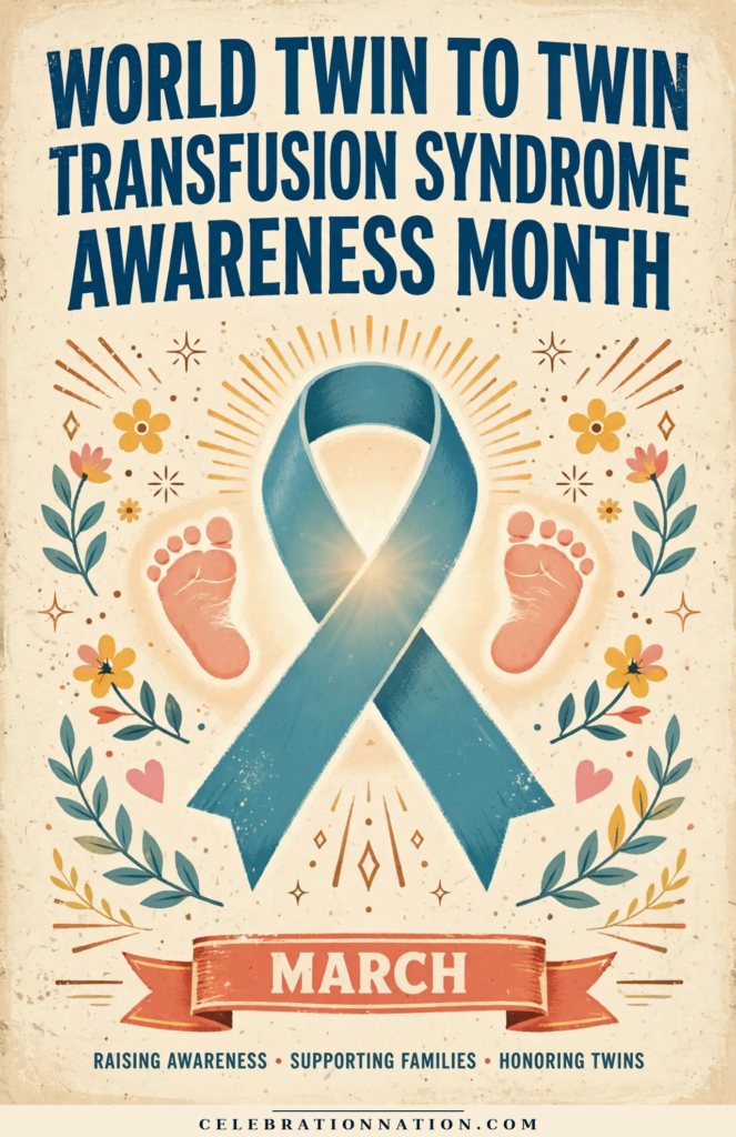 World Twin to Twin Transfusion Syndrome Awareness Month poster