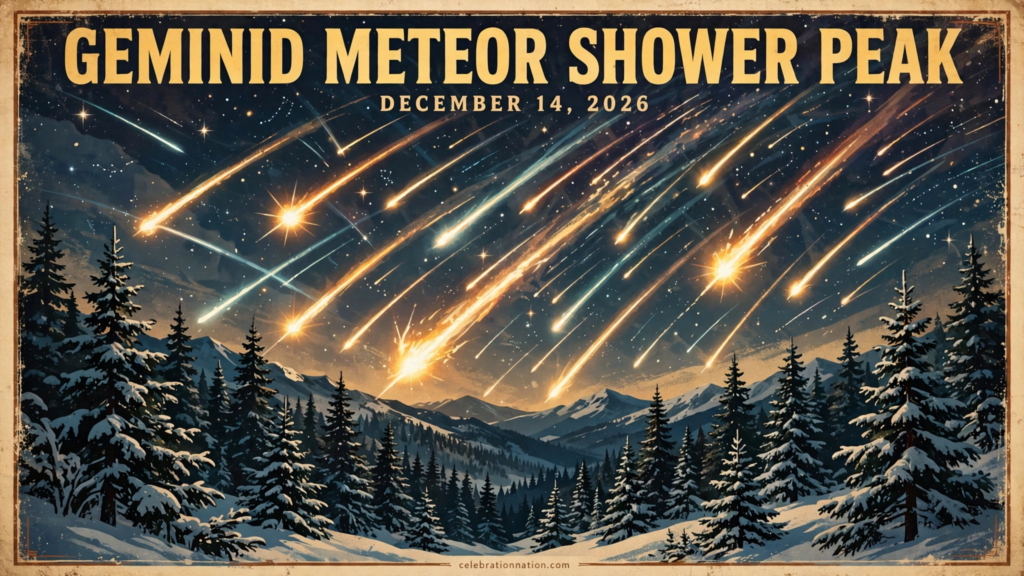 Geminid Meteor Shower Peak poster