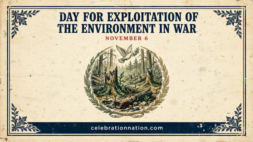 Day for Exploitation of the Environment in War poster