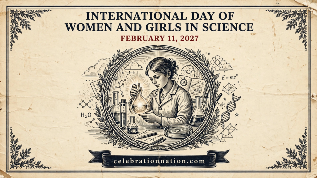 International Day of Women and Girls in Science poster