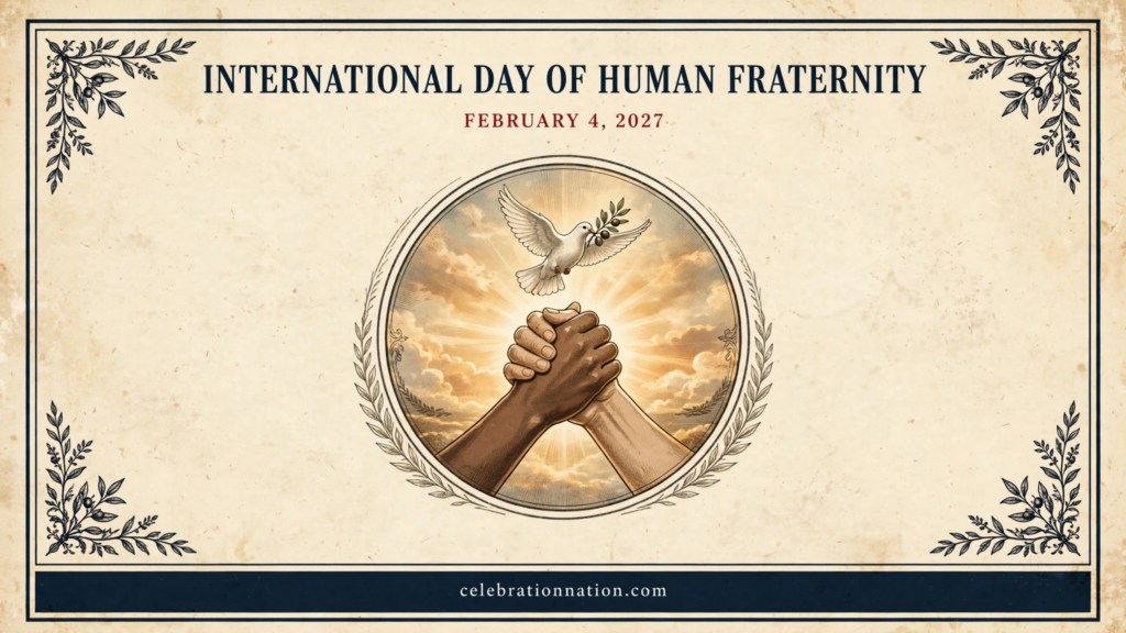International Day of Human Fraternity poster