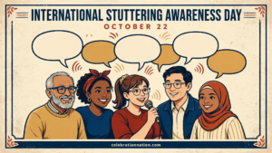 International Stuttering Awareness Day 16x9 landscape poster