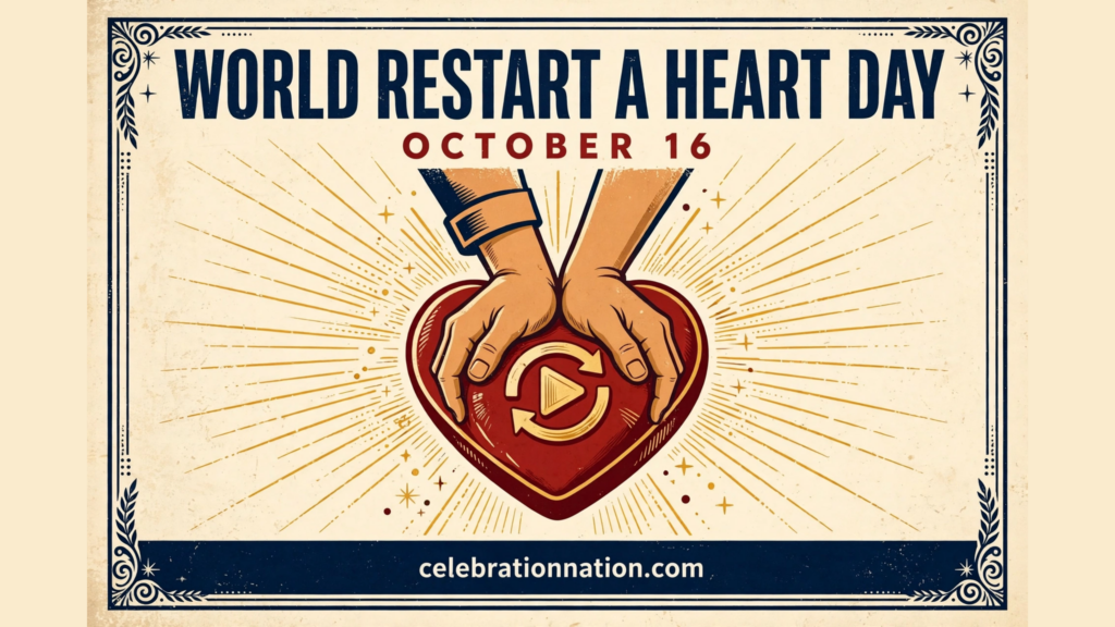 World Restart a Heart Day poster