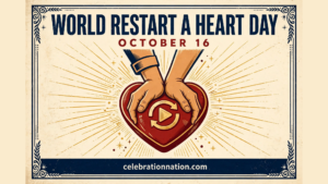 World Restart a Heart Day 16x9 landscape poster
