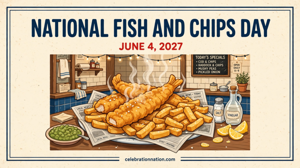 National Fish and Chips Day poster