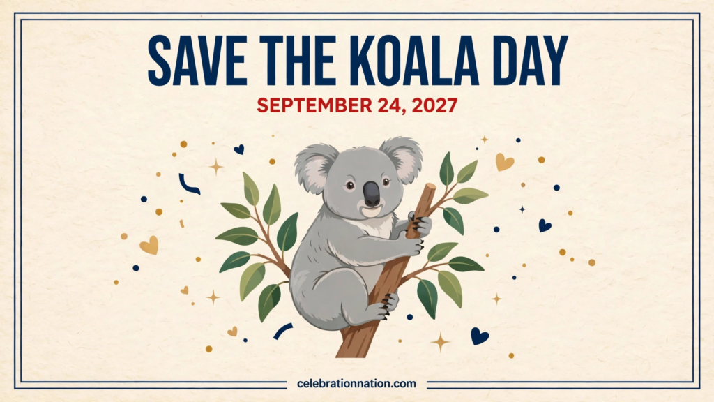 Save the Koala Day poster