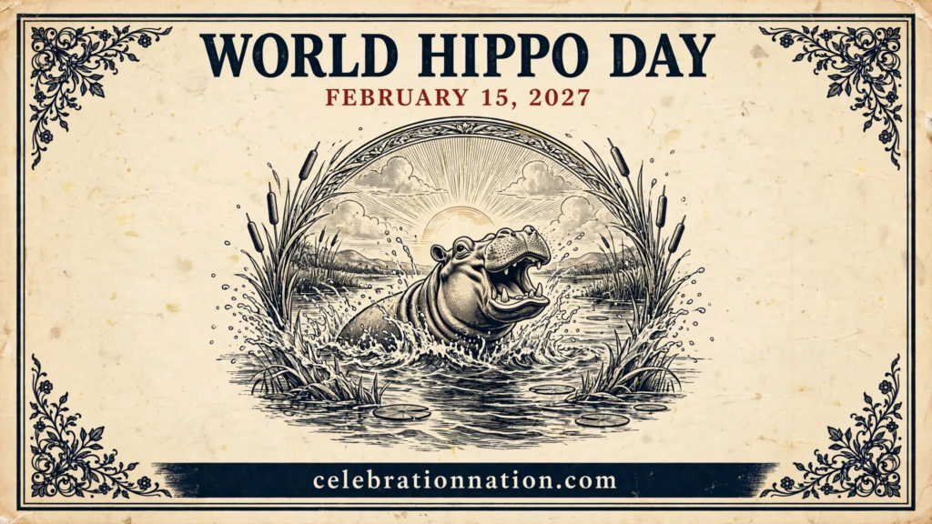 World Hippo Day poster