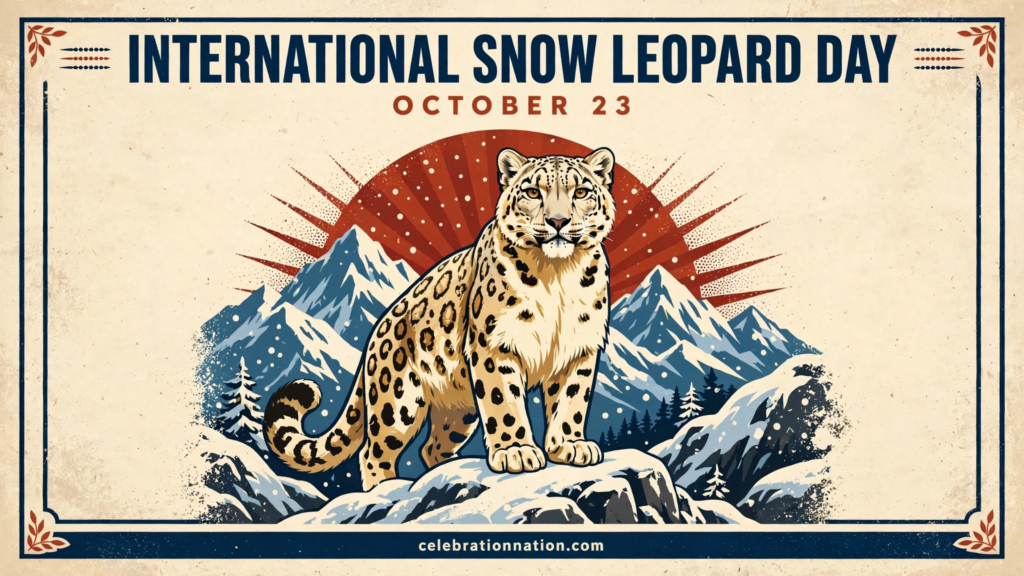 International Snow Leopard Day poster
