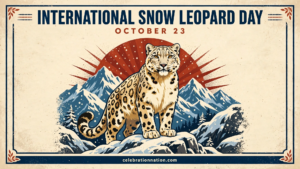 International Snow Leopard Day 16x9 landscape poster