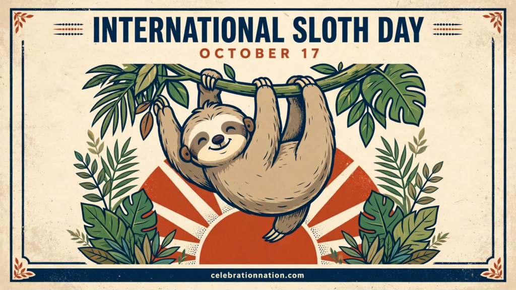 International Sloth Day poster