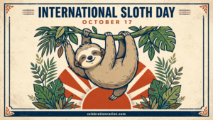International Sloth Day 16x9 landscape poster