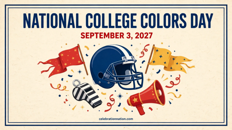 National College Colors Day poster