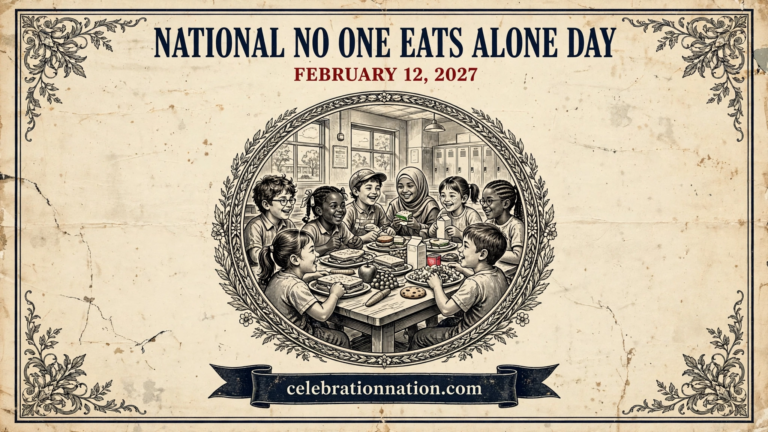 National No One Eats Alone Day poster
