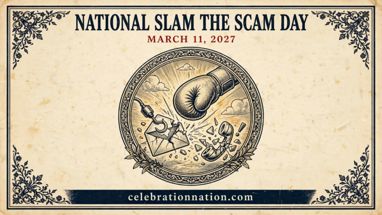 National Slam the Scam Day poster