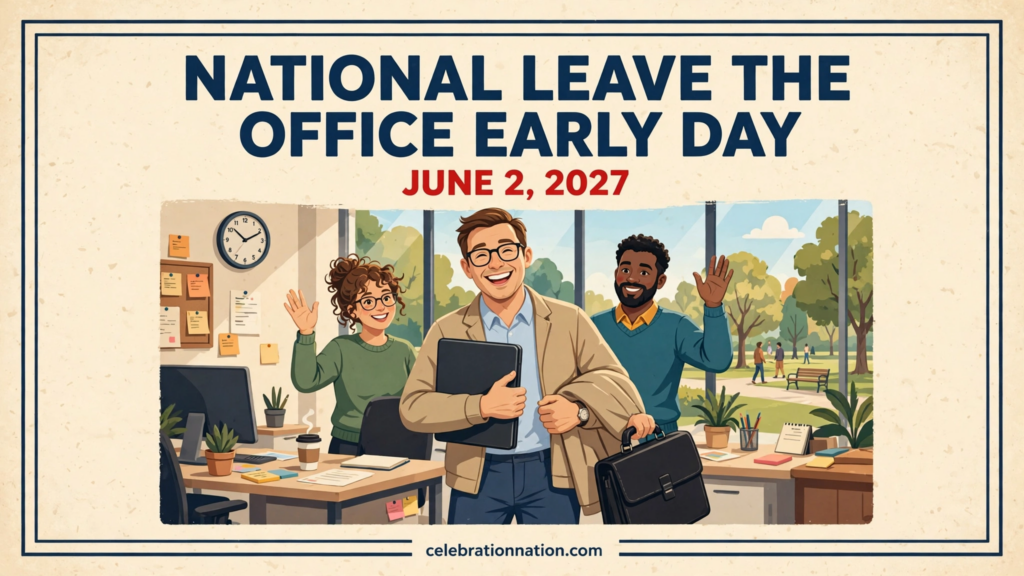 National Leave the Office Early Day poster