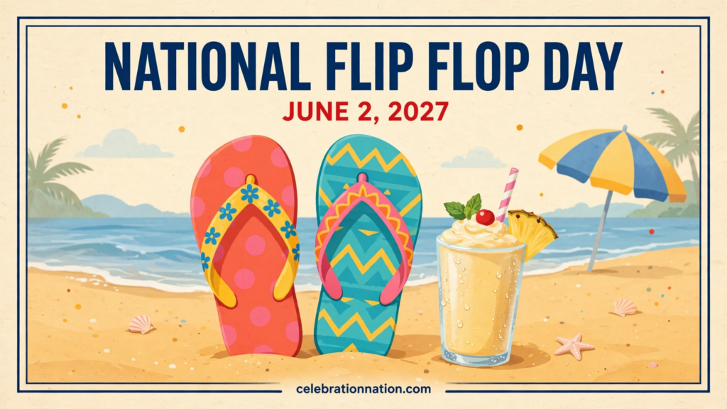 National Flip Flop Day poster