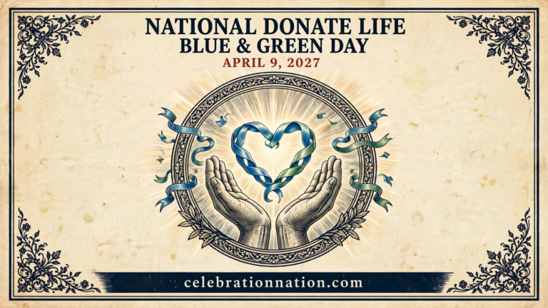 National Donate Life Blue & Green Day poster