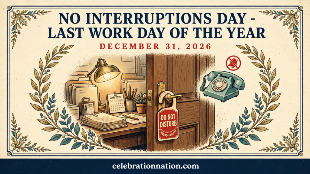 No Interruptions Day – Last Work Day of the Year poster