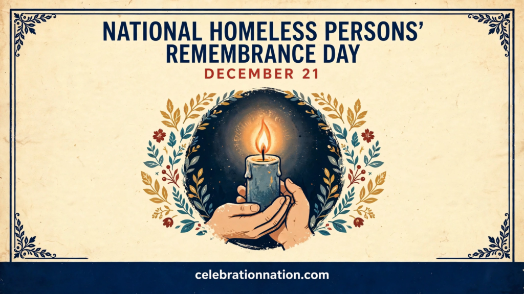 National Homeless Persons’ Remembrance Day poster