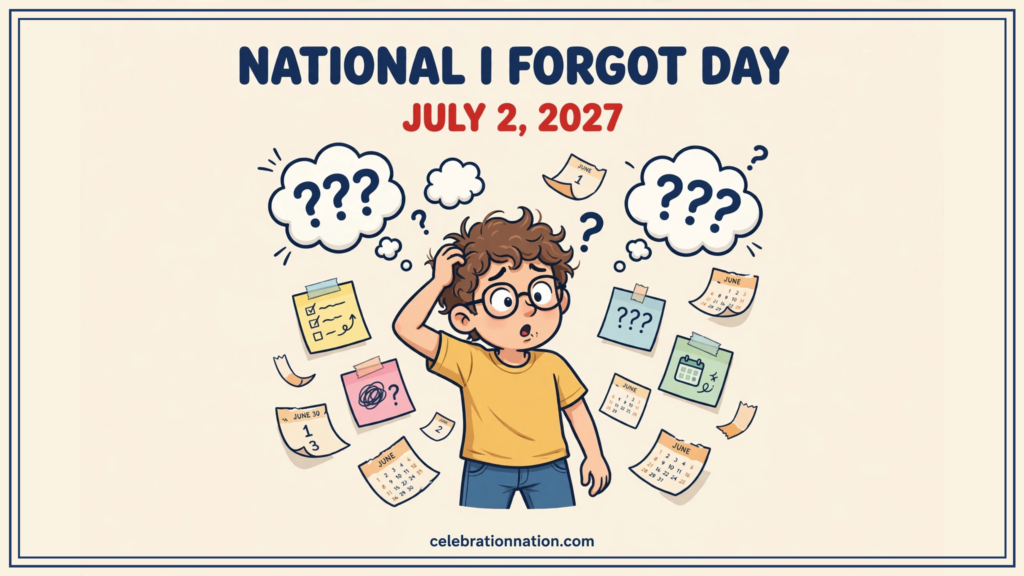 National I Forgot Day poster
